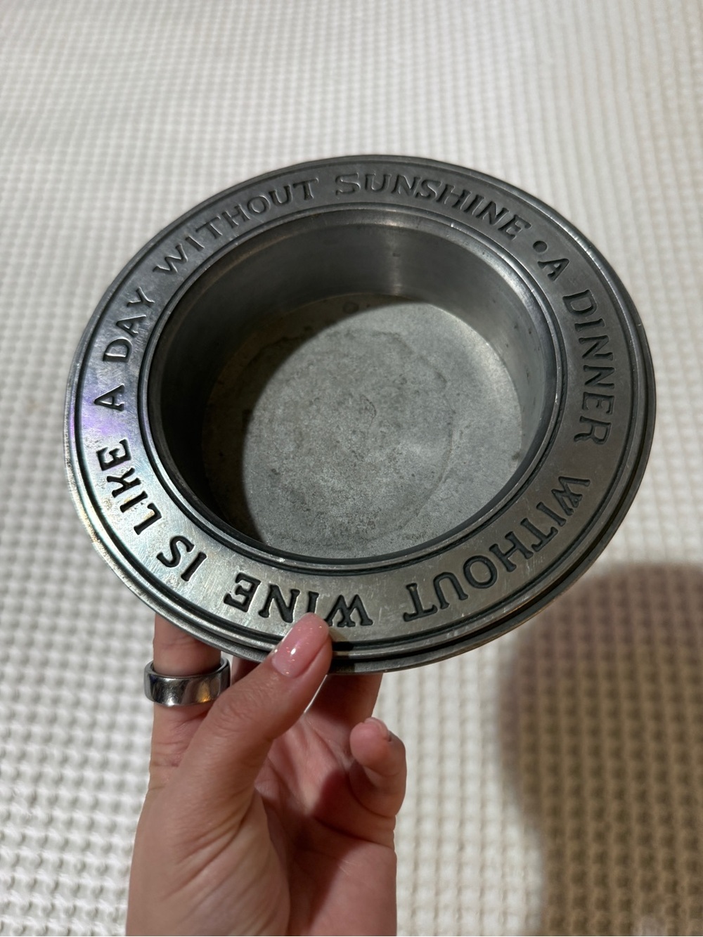 Vintage Wilton Armetale Pewter Wine Bottle Coaster